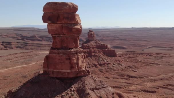Долина Богів Виникає Південно Західній Пустелі — стокове відео