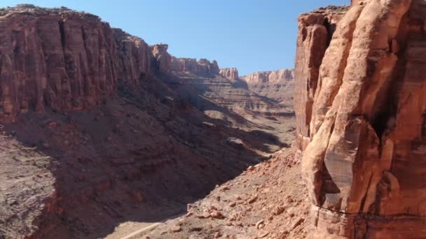 Grand Canyon Upriver Aerial Shot Canyon Utah Verenigde Staten — Stockvideo