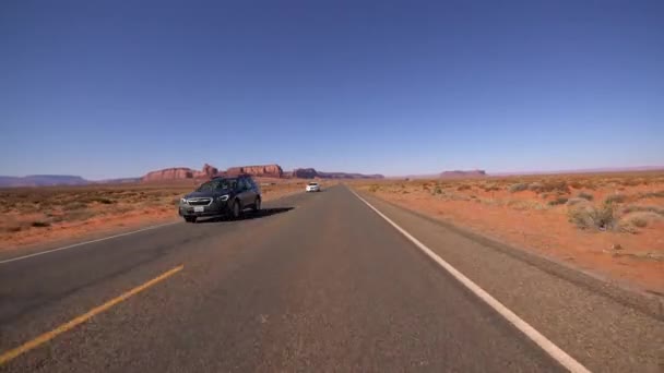 Monument Valley Plantilla Conducción Suroeste Estados Unidos — Vídeo de stock
