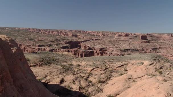 Nehrin Yukarısında Büyük Kanyon Colorado Nehri Long Canyon Utah Abd — Stok video