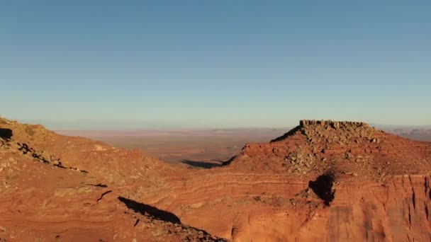 Monument Valley Brighams Tomb Aerial Shot Southwest Usa — Stock video