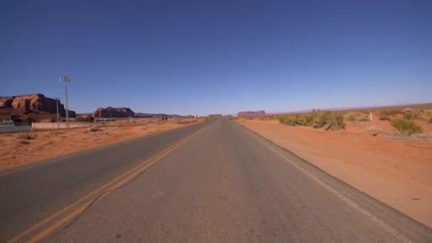 Monument Valley Sürücü Şablonu Güneybatı Abd Lise — Stok video