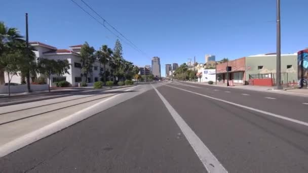 Phoenix Arizona Şablon Şablonu Washington Caddesi — Stok video