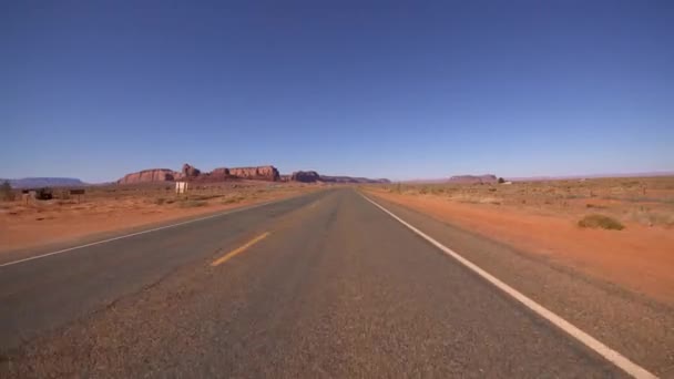 記念碑バレー運転テンプレート Southwest Usa — ストック動画