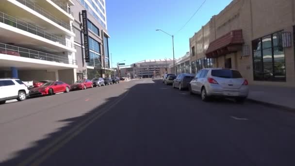 Phoenix Arizona Fahrvorlage Downtown Madison Central — Stockvideo