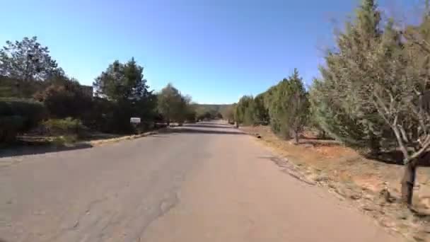 Sedona Driving Plate Mieszkalna Morgan Road Arizona — Wideo stockowe