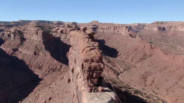 Escaladores Rocas Valle Los Dioses — Vídeos de Stock