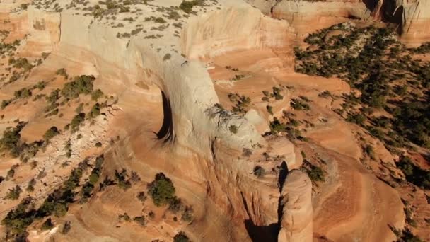 Wilson Arch Luftaufnahme Der Felsformation Utah Usa — Stockvideo