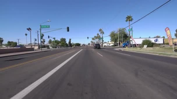 Phoenix Arizona Plantilla Conducción Thomas Road 33Rd Ave — Vídeo de stock