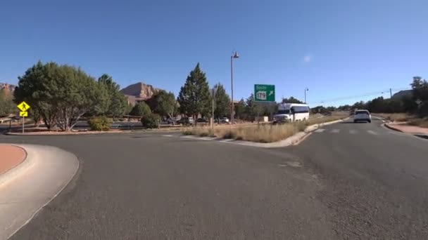 Placa Condução Sedona Estrada 179 North Bound Arizona — Vídeo de Stock