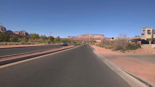 Sedona Driving Plate Highway 179 North Bound Arizona — 图库视频影像