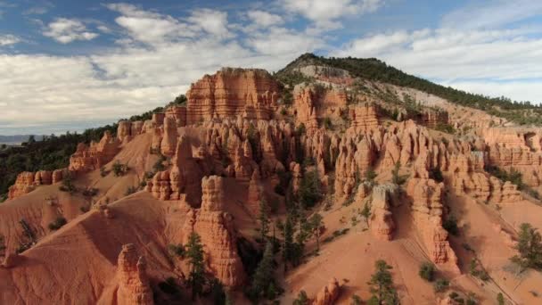 Hoodoo Rock Formation Utah Usa Aerial Shot — стокове відео