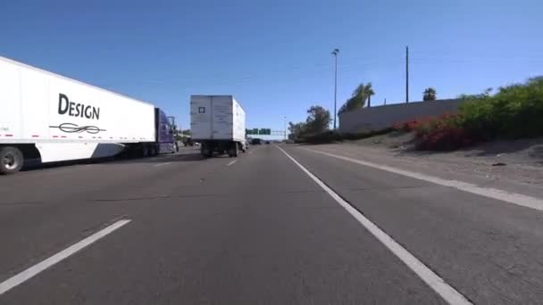 Phoenix Arizona Fahrvorlage Papago Freeway Bei 16Th — Stockvideo