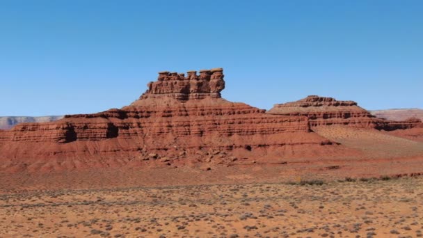 Долина Богов Воздушный Шот Каньона Пустыне Юта — стоковое видео
