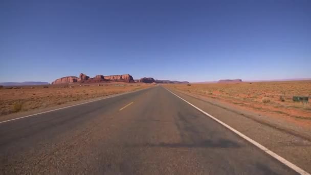 Monument Valley Driving Template Southwest Usa — Stock Video