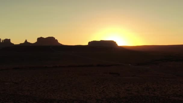 Monument Valley Strzał Powietrza Forrest Gump Point Zachód Słońca — Wideo stockowe