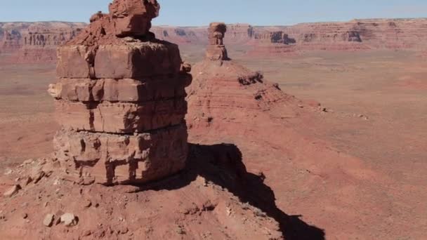 Vallei Van Goden Schoten Billen Zuidwestelijke Woestijn Omhoog — Stockvideo