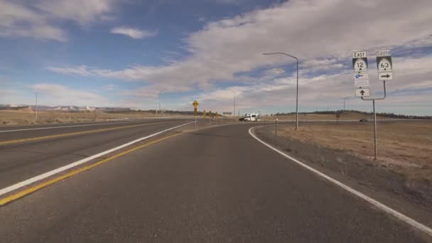 Bryce Canyon City Driving Template Main Street Utah City Entrance — стокове відео