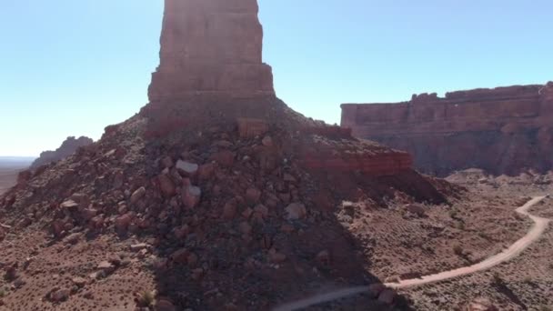 Valle Los Dioses Tiro Aéreo Suroeste Desierto Cañón Elevar — Vídeos de Stock