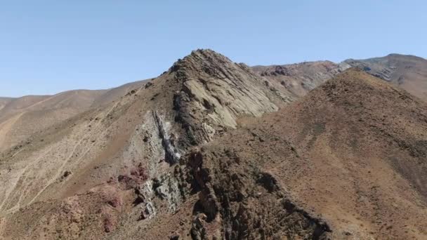 Mojave Desert Colorful Rock Formation Canyon California Usa Right — Stock Video