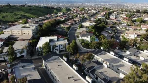 Los Angeles Residential Area Leć Nad Baldwin Hills — Wideo stockowe