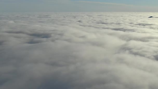 Wolkenmeer Aus Der Luft Schoss Himmlischen Himmel Links — Stockvideo