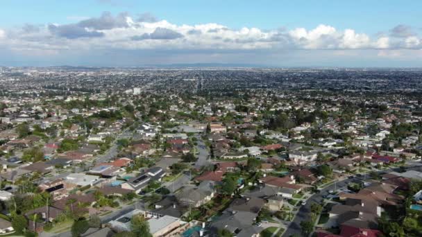 South Los Angeles Von Baldwin Hills Luftaufnahme — Stockvideo