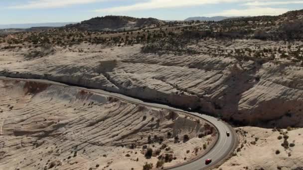 Scenic Byway Desert Canyon Aerial Shot Utah Stany Zjednoczone — Wideo stockowe