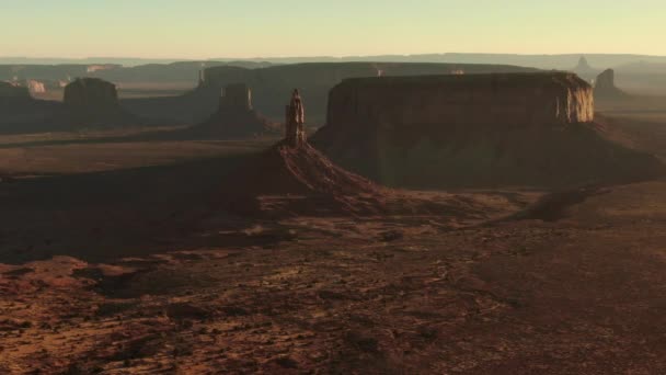 Monument Valley Panorama Antenn Skott Rotation Sydvästra Usa — Stockvideo