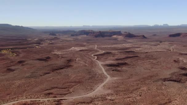 Dolina Pomnika Doliny Bogów Strzał Powietrza Desert Floor — Wideo stockowe