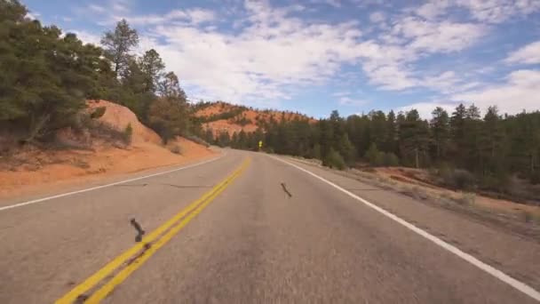 Bryce Kanyonu Kırmızı Kanyon Sürücü Şablonu Utah Usa — Stok video