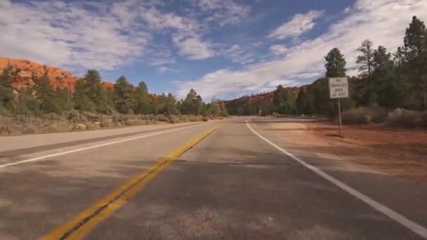 Bryce Canyon Red Canyon Πρότυπο Οδήγησης Γιούτα Ηπα — Αρχείο Βίντεο