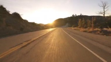 Sunset Mountain Highway Hiperlapse Sürat Sürüşü Sürati 1 Kaliforniya ABD