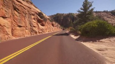 Zion Ulusal Parkı Zion Dağı Carmel Otoyolu Utah 5 Dar Kanyon