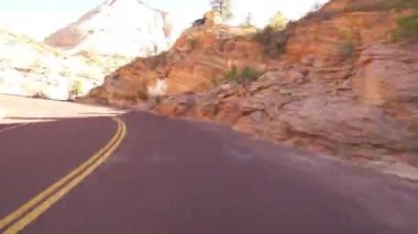 Zion Ulusal Parkı Hiperlapse Sürat Hızı Dama tahtası Mesa Utah ABD