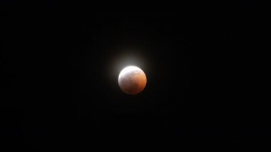 Toplam Ay tutulması 2019 Süper Kanlı Kurt Ay Zamanı Hızlandırılmış Astrofotoğrafçılık Kapanışı