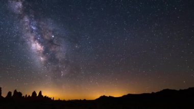 Samanyolu Güney Gökyüzü 14mm Akvaryumlar Meteor Sağanağı 2019 Gündoğumu Mojave Çölü Kaliforniya