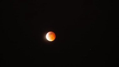 Toplam Ay tutulması 2019 Süper Kanlı Kurt Ay Zamanı Hızlandırılmış Astrofotoğrafçılık Kapanışı