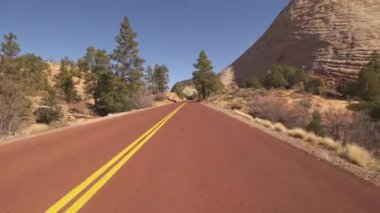 Zion Ulusal Parkı Şablon Şablonu Mesa Carmel Dağı Otoyolu Utah 7