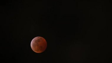 Toplam Ay tutulması 2019 Süper Kanlı Kurt Ay Zamanı Hızlandırılmış Astrofotoğrafçılık