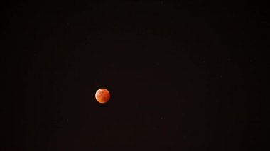 Toplam Ay tutulması 2019 Süper Kanlı Kurt Ay Zamanı Hızlandırılmış Astrofotoğrafçılık