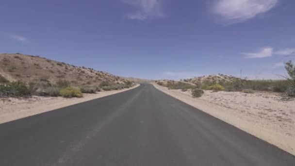 Vezetés Template Desert Road Mojave California Hátsó Nézet California Aqueduct — Stock videók