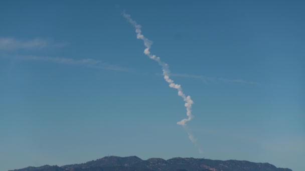 Delta Rocket Launch 2019 Contrails Time Lapse Los Angeles Felett — Stock videók