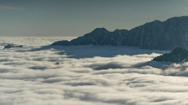 Alpine Mountain Summit Sea Moln Sunset Time Lapse Kalifornien Usa — Stockvideo