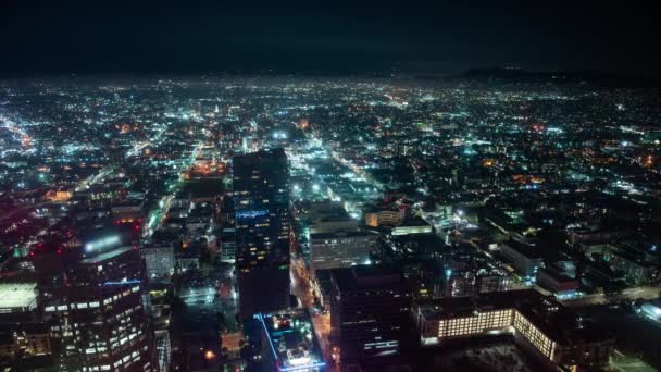 Los Angeles Tan Hollywood Hills Gece Kenti Zaman Dönemi Abd — Stok video