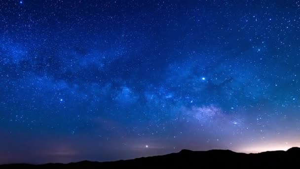 水星流星群2019天の川銀河の上昇時間の経過南東の空ワイドショットが続く — ストック動画