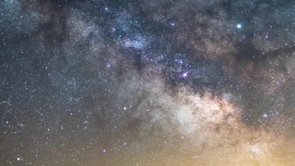 Milky Way Galaxy Core Time Lapse Southeast Sky Telescope — Stock Video