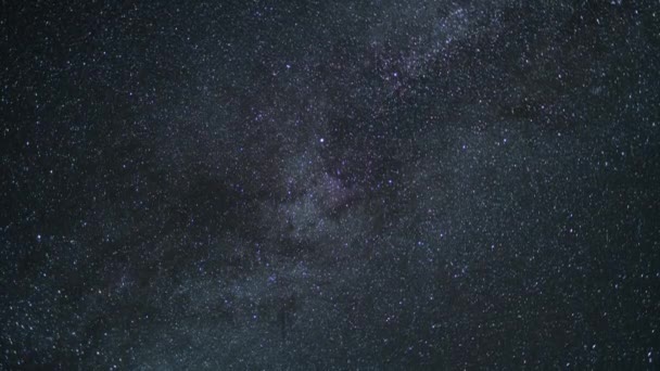 Vía Láctea Galaxia Primavera Norte Cielo Estrellado 50Mm Salida Del — Vídeo de stock