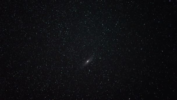 Andromeda Galaxy Närbild Time Lapse Trona Pinnacles Kalifornien Usa — Stockvideo