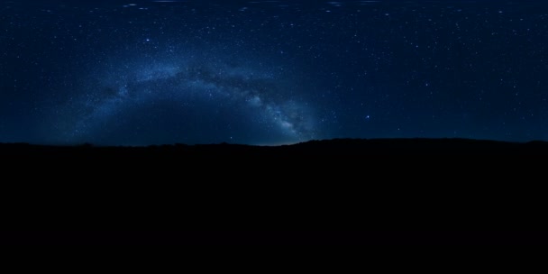 360 Milchstraße Galaxie Zeitraffer Mojave Wüste Kalifornien Usa Für Headset — Stockvideo